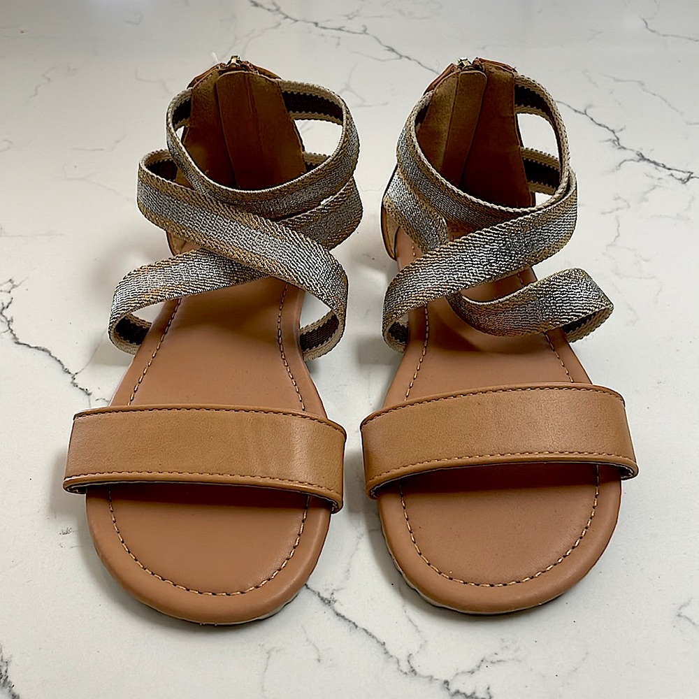 Light brown strappy sandals